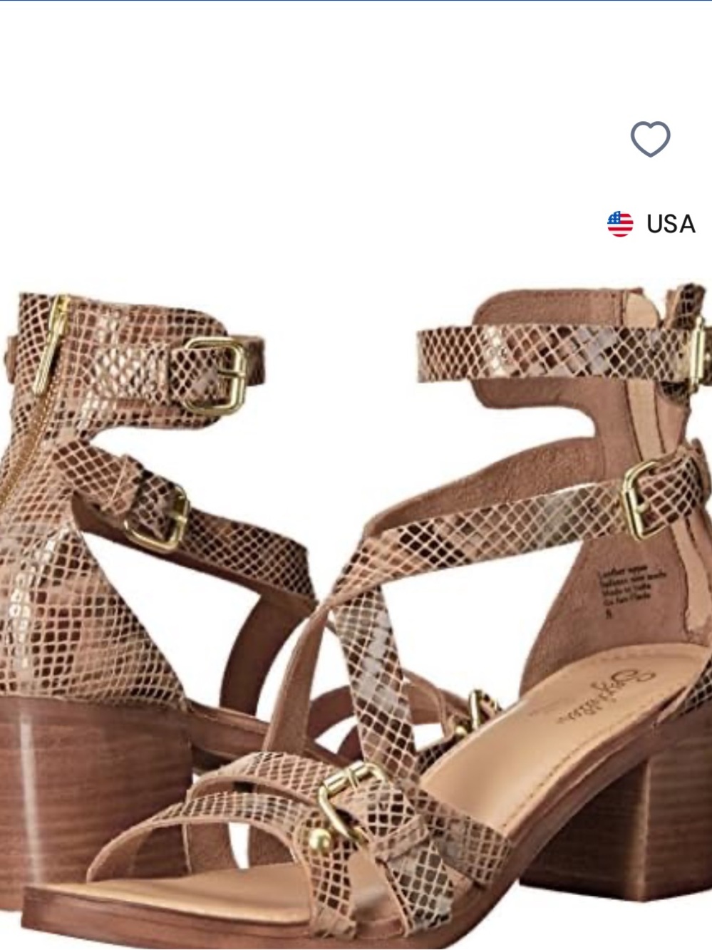 Seychelles Brown Snake-Print Strappy gladiator Sandals women 8.5 casual office